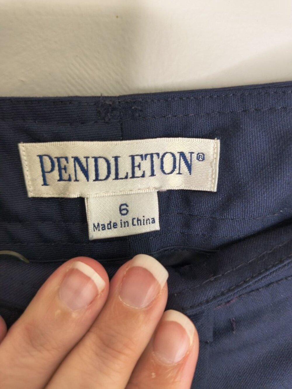Pendleton Women's Size 6 Navy Blue Wool Blend Straight Leg Dress Pants - Picture 5 of 15